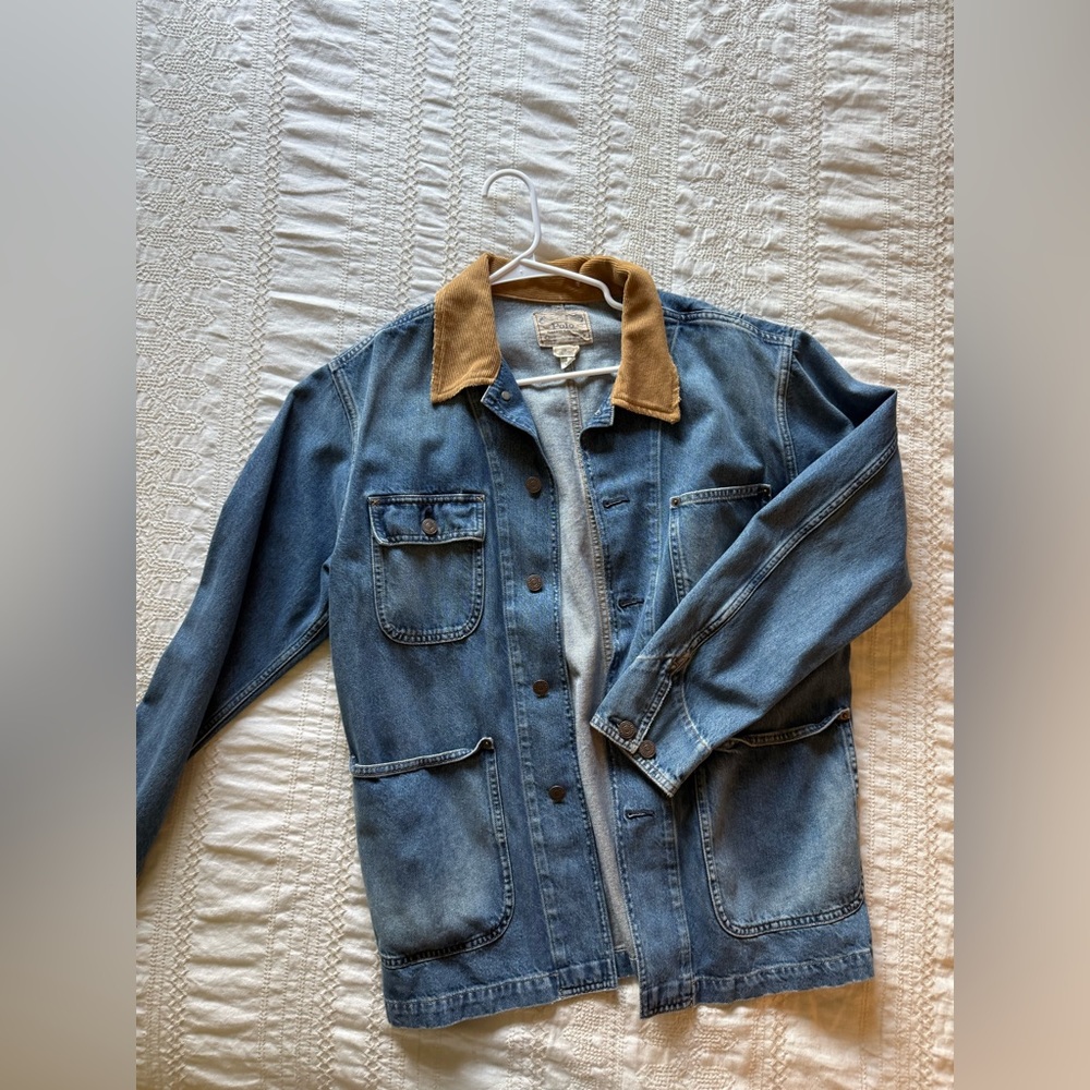 Polo by Ralph Lauren Blue and Tan Lightweight Shirt Jacket